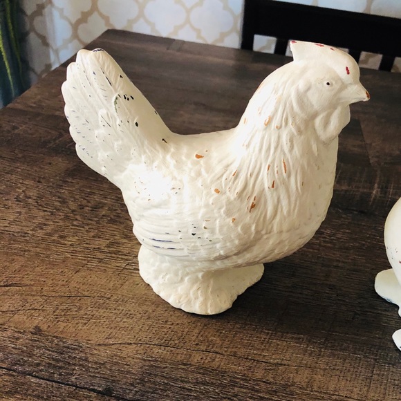 Country hen and rooster ceramic - Picture 2 of 9
